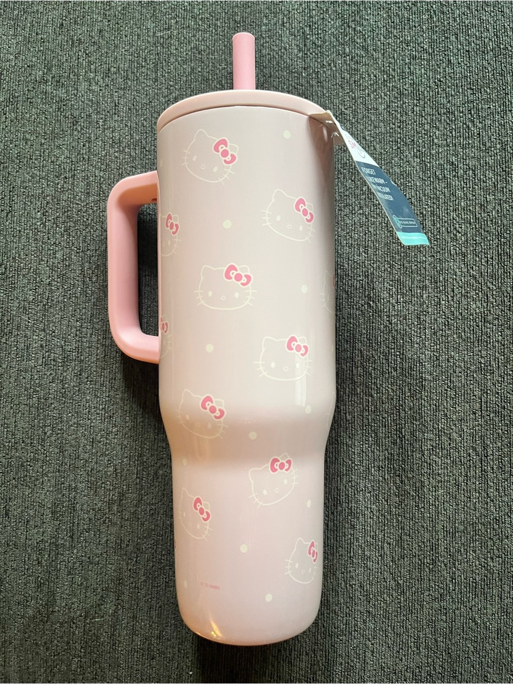 Hello Kitty Pink Kids Travel Tumbler with Straw and Handle